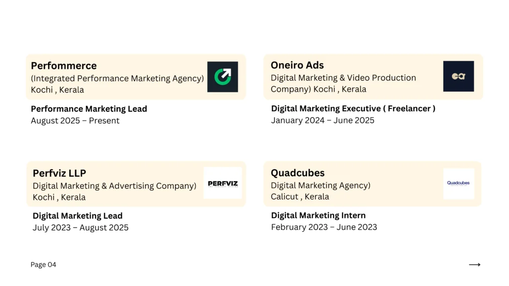 portfolio-work-experience-companies-performance-marketer-in-kerala-india